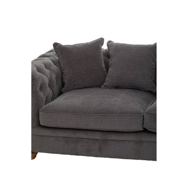 3 Seat Grey Fabric Sofa, Spencer