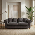 3 Seat Grey Fabric Sofa, Spencer