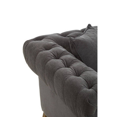 2 Seat Grey Fabric Sofa, Spencer