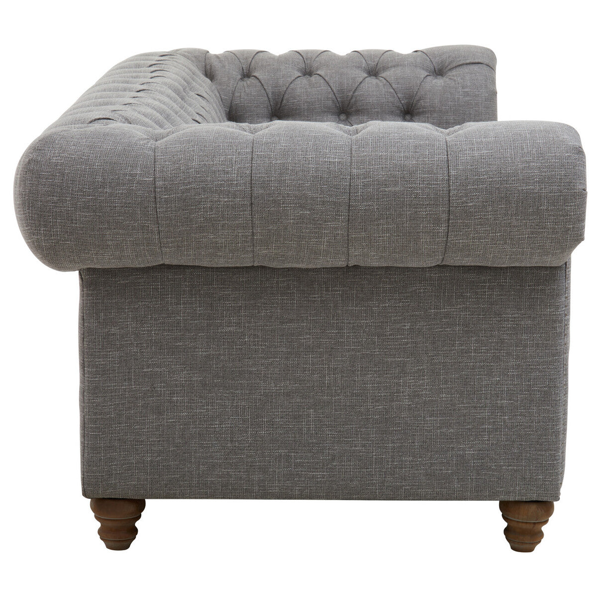 3 Seat Grey Linen Sofa, Stella