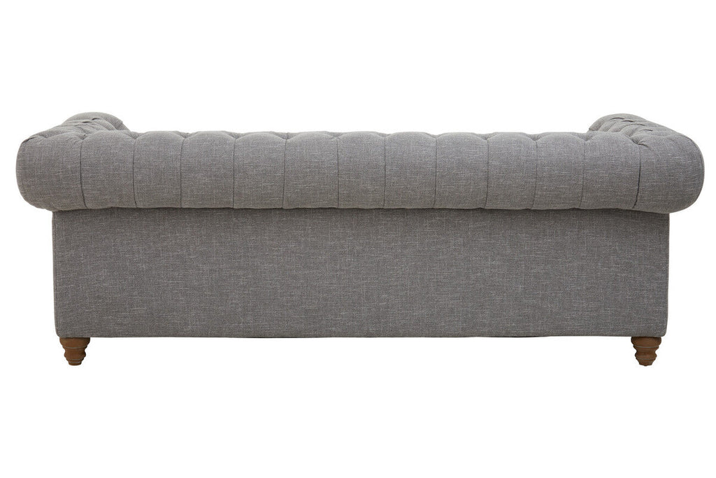 3 Seat Grey Linen Sofa, Stella
