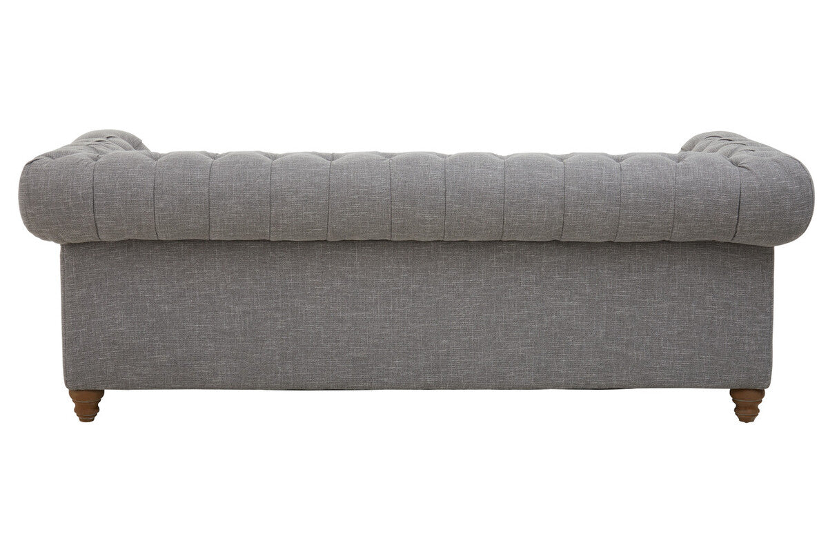 3 Seat Grey Linen Sofa, Stella