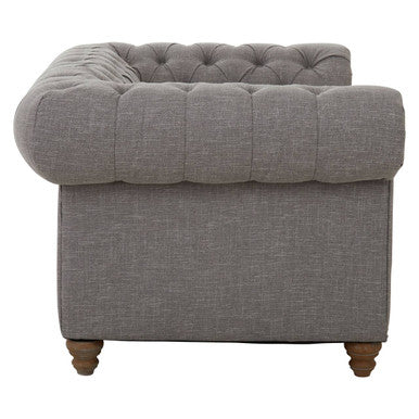 2 Seat Grey Linen Sofa, Stella