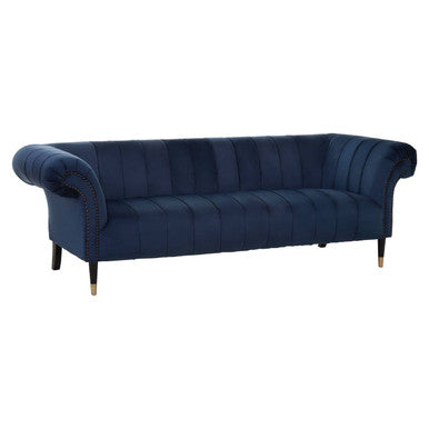 3 Seat Midnight Velvet Sofa, Siena