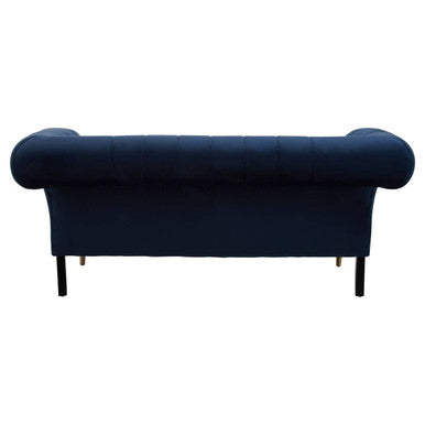 2 Seat Midnight Blue Velvet Sofa, Siena
