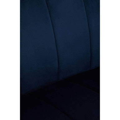 2 Seat Midnight Blue Velvet Sofa, Siena
