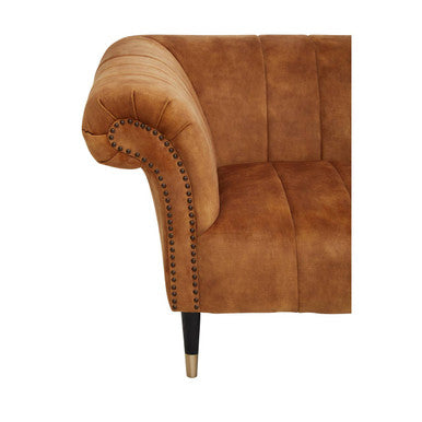 2 Seat Gold Velvet Sofa, Siena