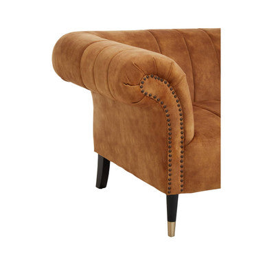 2 Seat Gold Velvet Sofa, Siena