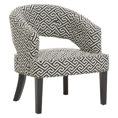 Regents Park Greek Key Design Cutout Lounge Chair