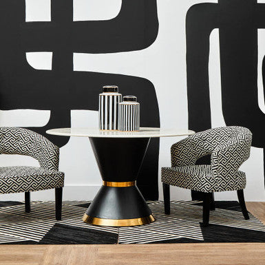Regents Park Greek Key Design Cutout Lounge Chair