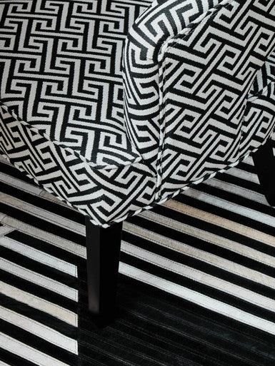 Regents Park Greek Key Design Cutout Lounge Chair