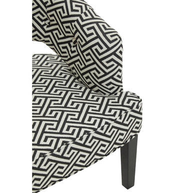 Regents Park Greek Key Design Cutout Lounge Chair