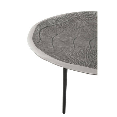 Silver Oak Top Coffee Tables With Black Legs, Silva
