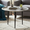 Silver Oak Top Coffee Tables With Black Legs, Silva