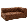 Brown Leather Right Arm Modern Chesterfield Modular Sofa, Hoxton