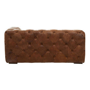 Brown Leather Right Arm Modern Chesterfield Modular Sofa, Hoxton