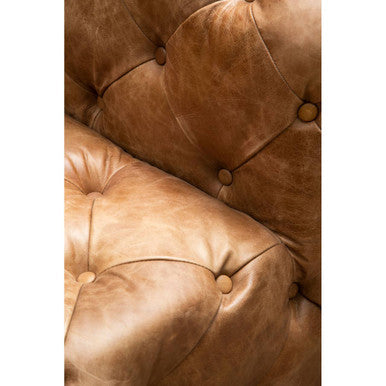 Brown Leather Right Arm Modern Chesterfield Modular Sofa, Hoxton