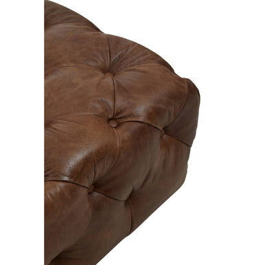 Brown Leather Modern Chesterfield Modular Sofa Chair, Hoxton