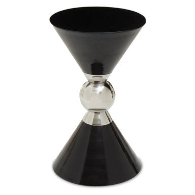 Black & Silver Stainless Steel Geometric Side Table, Jaipur