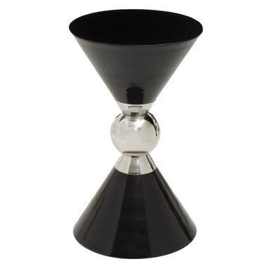 Black & Silver Stainless Steel Geometric Side Table, Jaipur