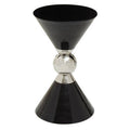 Black & Silver Stainless Steel Geometric Side Table, Jaipur