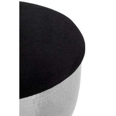Jaipur Velvet Black Industrial Stool