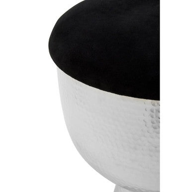 Jaipur Velvet Black Industrial Stool