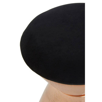 Jaipur Black Velvet & Copper Stool