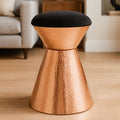 Jaipur Black Velvet & Copper Stool