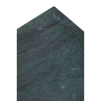 Nest Of Two Green Marble Top Nesting Side Tables With Gold Metal Frame, Varana