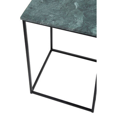 Marble Top Nest Of 3 Tables With Black Metal Bases In Assorted Tones & Shapes, Mandoli