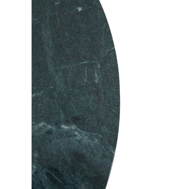 Green Round Marble Coffee Table With Gold Iron Rod Base, Nirav