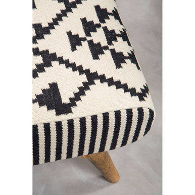 Cefena Berber Style Mango Wood Natural Footstool