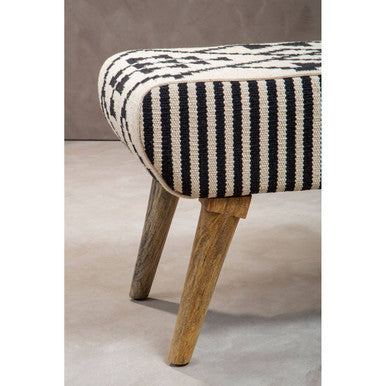 Cefena Berber Style Mango Wood Natural Footstool