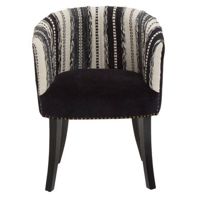 Cefena Black & White Chair