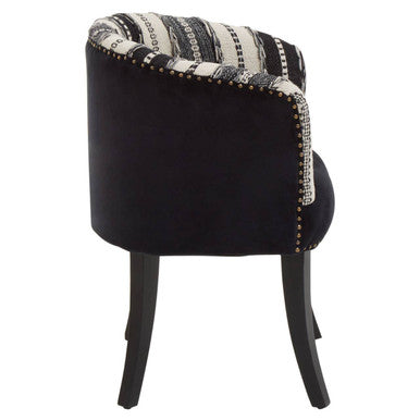 Cefena Black & White Chair