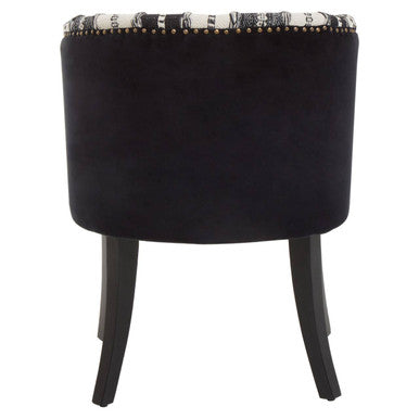 Cefena Black & White Chair