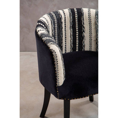 Cefena Black & White Chair