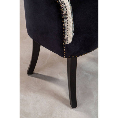 Cefena Black & White Chair
