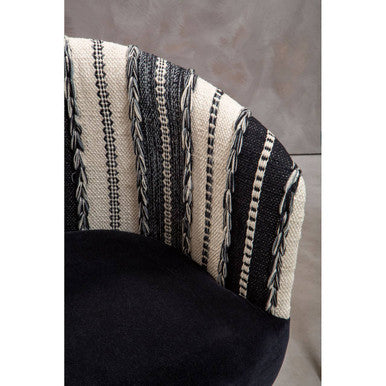 Cefena Black & White Chair