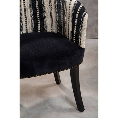 Cefena Black & White Chair