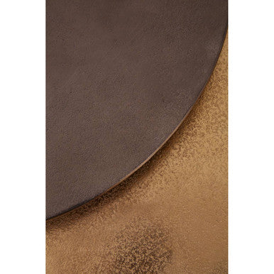 Nest Of 2 Gold & Zinc Side Tables With Luxe Gold Steel Frames, Amira