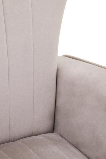 Zamora Mink Velvet Accent Chair With Gold Legs