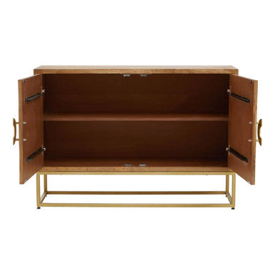 Sedea Mango Wood Natural Mid-Century Sideboard