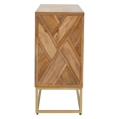 Sedea Mango Wood Natural Mid-Century Sideboard