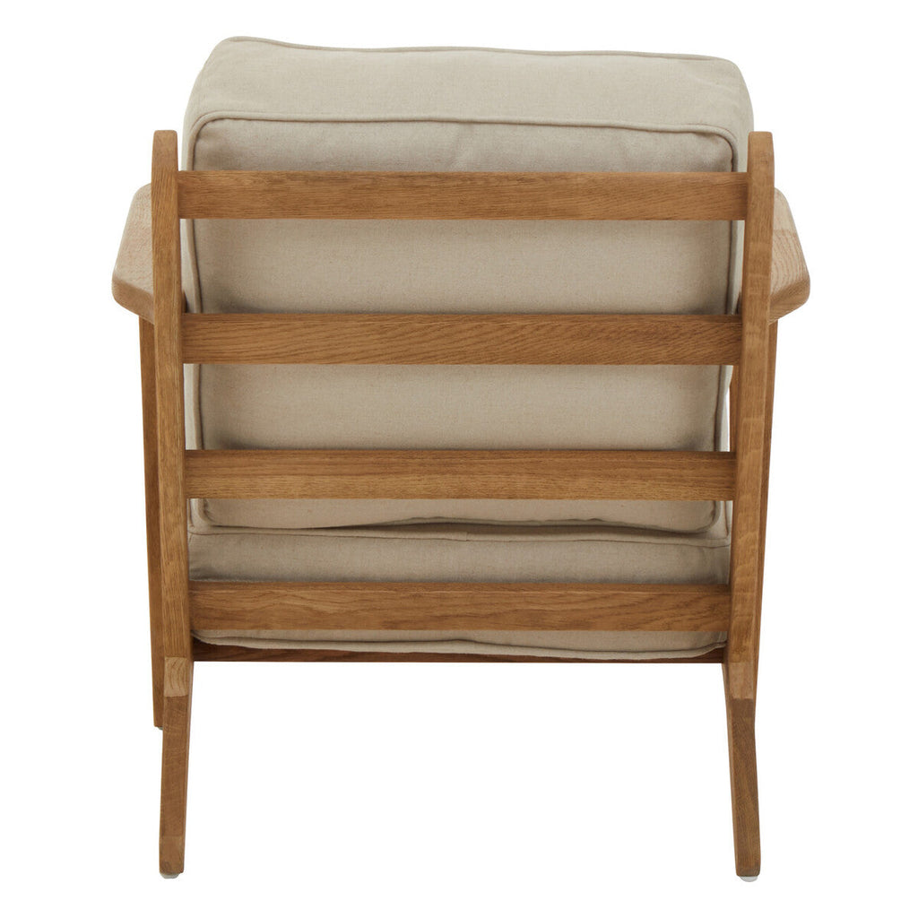 Hector Natural Linen & Oak Wood Armchair