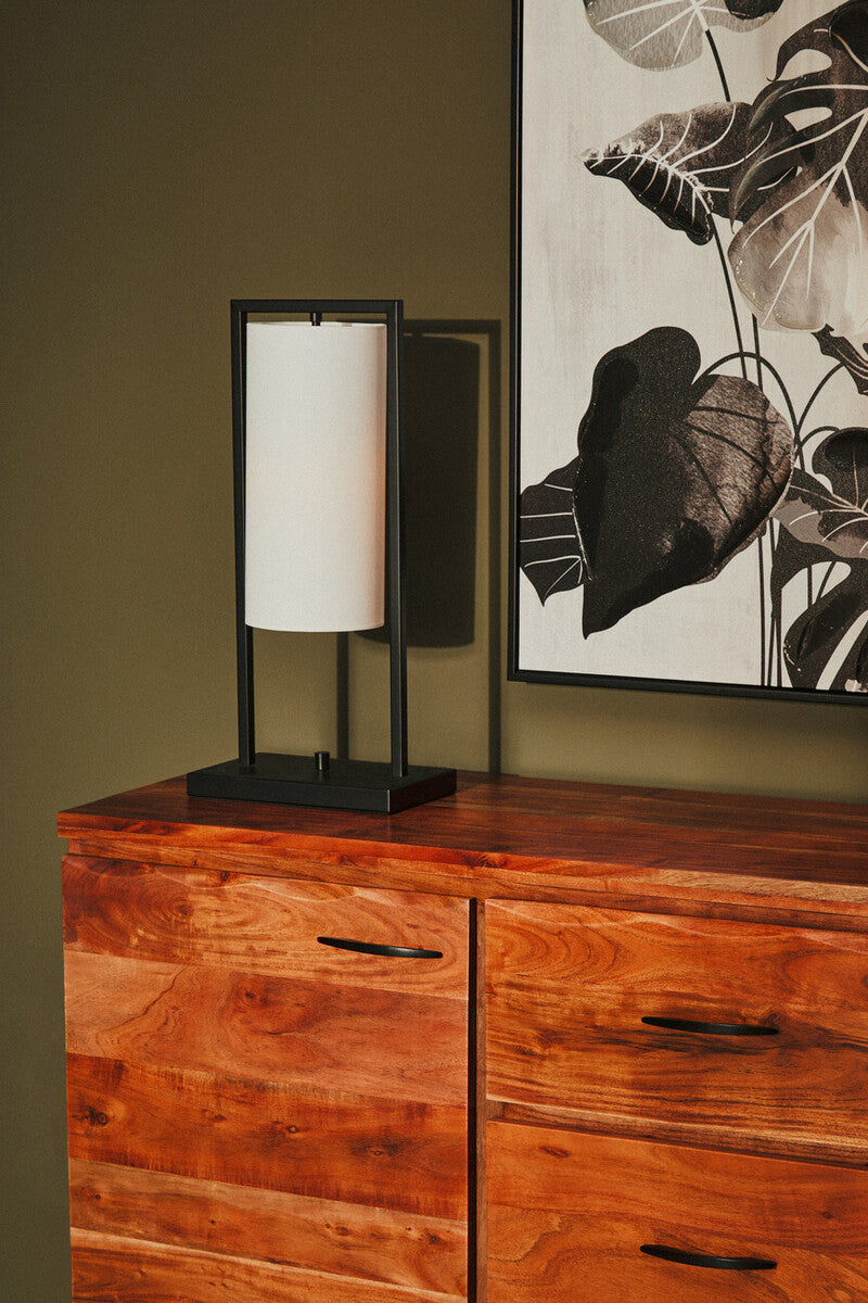 Nashik Large Acacia Acacia Wood Black Industrial Sideboard