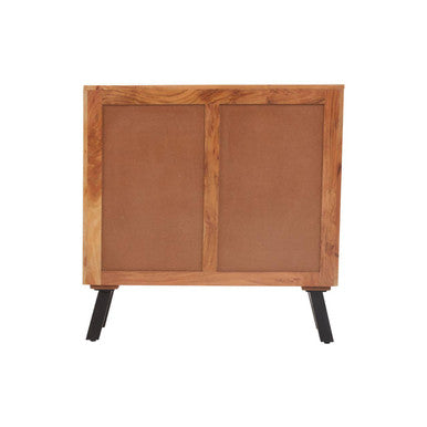 Nashik Small Acacia Acacia Wood Black Industrial Sideboard