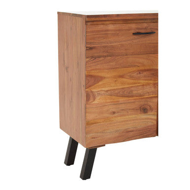 Nashik Small Acacia Acacia Wood Black Industrial Sideboard