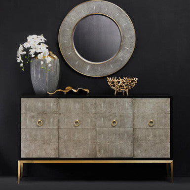 Deruta Grey Shagreen 4 Door Sideboard